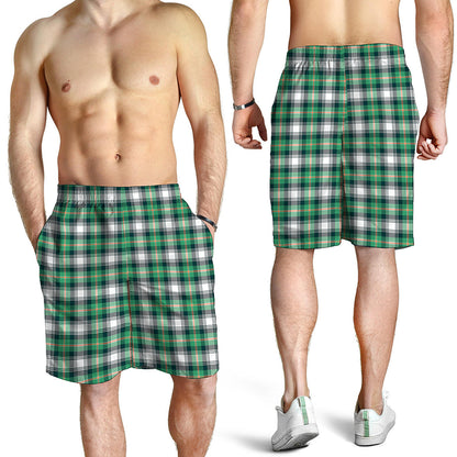 Saint Patrick's Day Tartan Pattern Print Men's Shorts