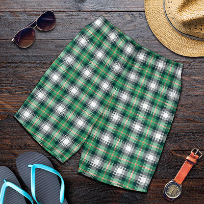 Saint Patrick's Day Tartan Pattern Print Men's Shorts