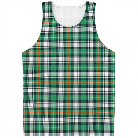 Saint Patrick's Day Tartan Pattern Print Men's Tank Top