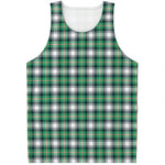 Saint Patrick's Day Tartan Pattern Print Men's Tank Top