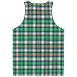 Saint Patrick's Day Tartan Pattern Print Men's Tank Top