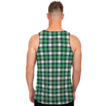 Saint Patrick's Day Tartan Pattern Print Men's Tank Top