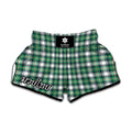 Saint Patrick's Day Tartan Pattern Print Muay Thai Boxing Shorts