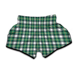 Saint Patrick's Day Tartan Pattern Print Muay Thai Boxing Shorts