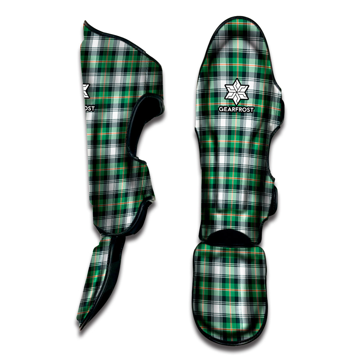 Saint Patrick's Day Tartan Pattern Print Muay Thai Shin Guard