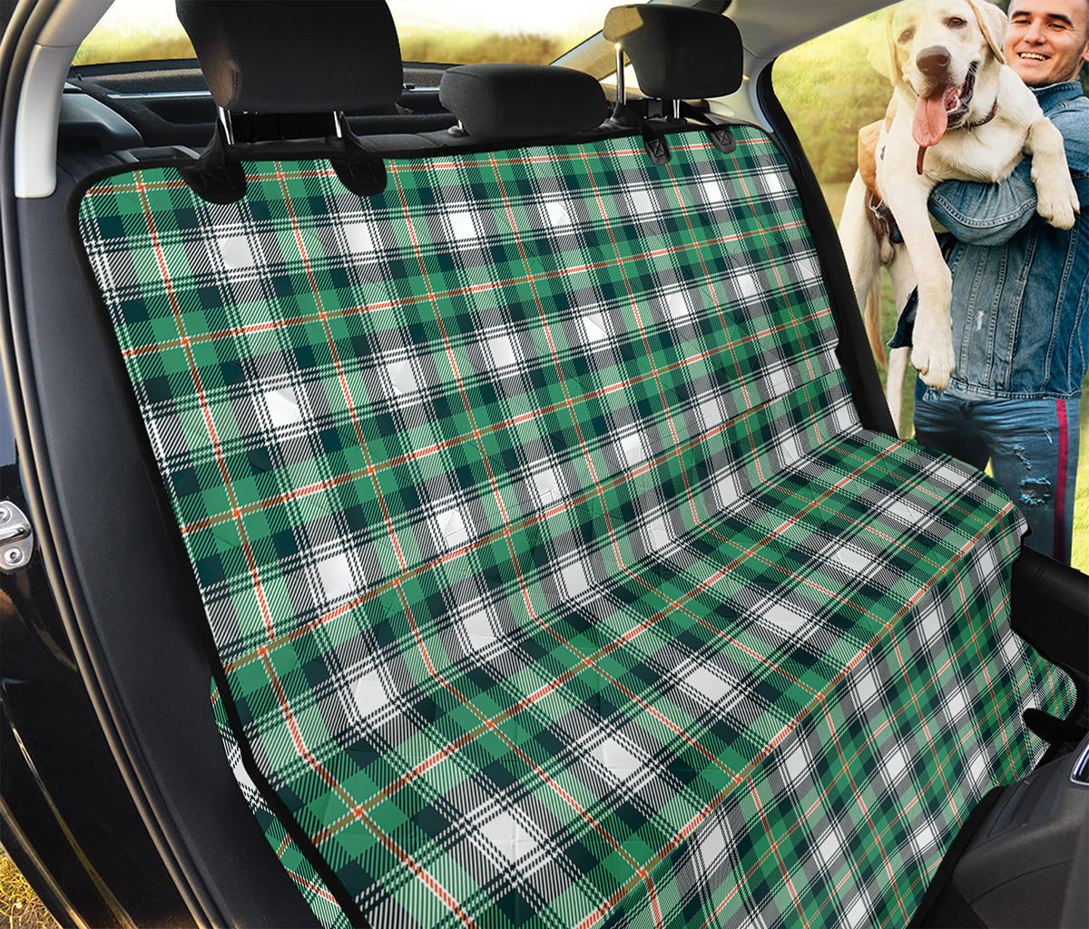 Saint Patrick's Day Tartan Pattern Print Pet Car Back Seat Cover