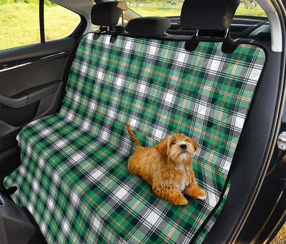 Saint Patrick's Day Tartan Pattern Print Pet Car Back Seat Cover