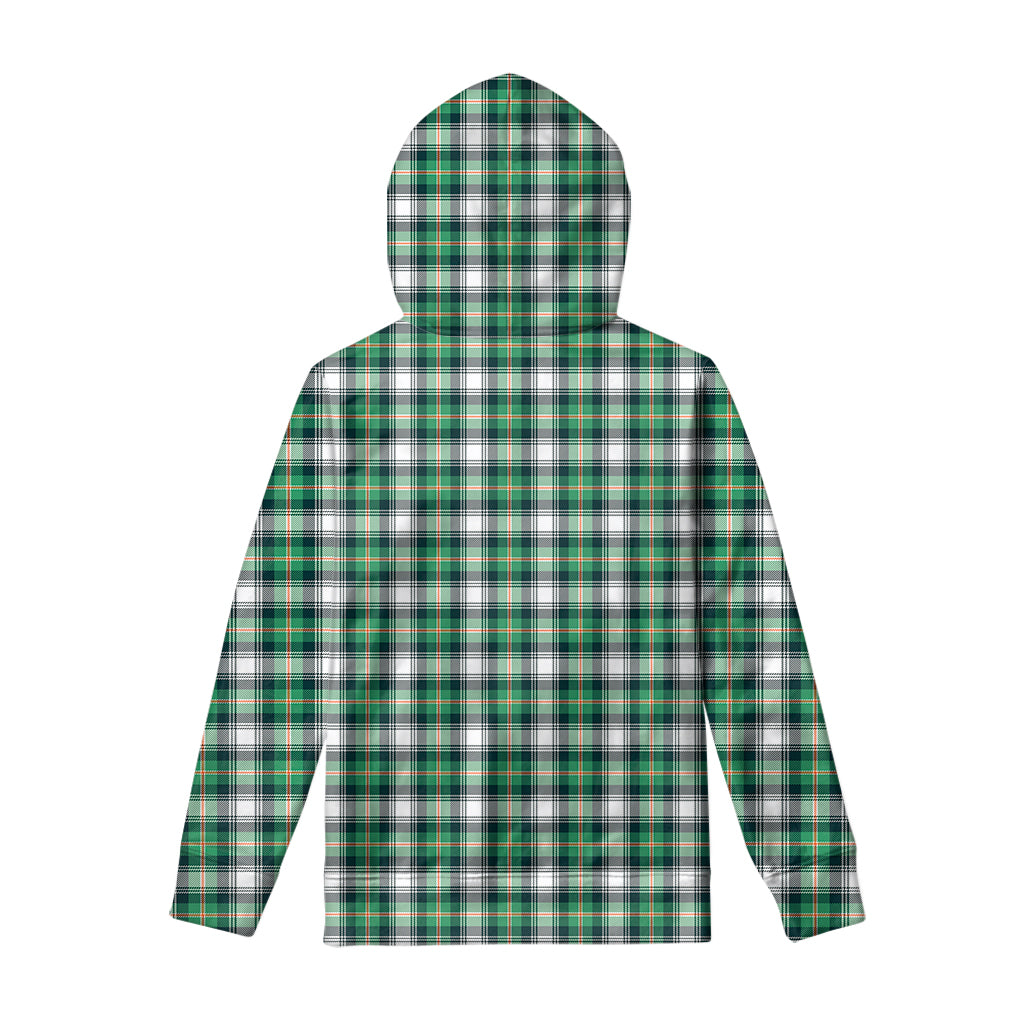 Saint Patrick's Day Tartan Pattern Print Pullover Hoodie
