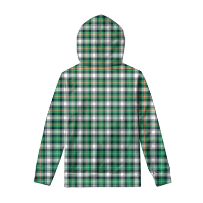 Saint Patrick's Day Tartan Pattern Print Pullover Hoodie