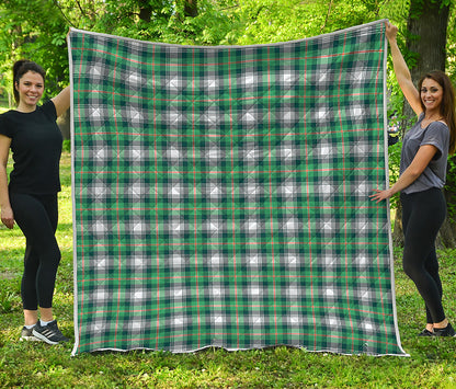 Saint Patrick's Day Tartan Pattern Print Quilt