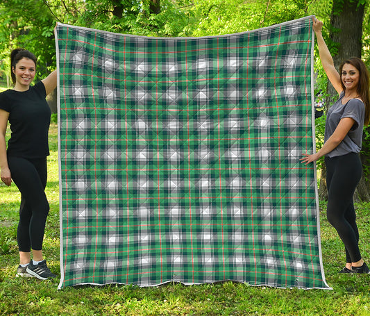 Saint Patrick's Day Tartan Pattern Print Quilt