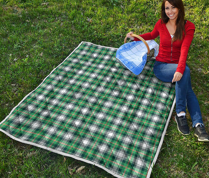 Saint Patrick's Day Tartan Pattern Print Quilt