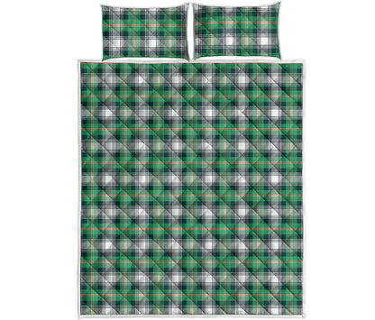 Saint Patrick's Day Tartan Pattern Print Quilt Bed Set