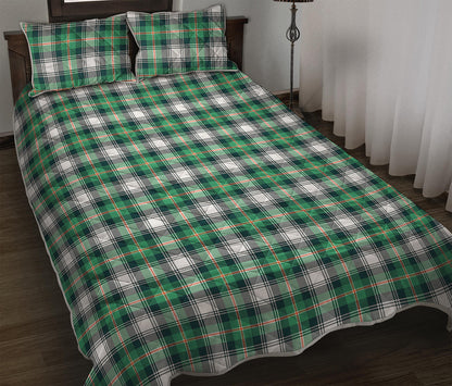 Saint Patrick's Day Tartan Pattern Print Quilt Bed Set