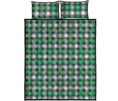Saint Patrick's Day Tartan Pattern Print Quilt Bed Set
