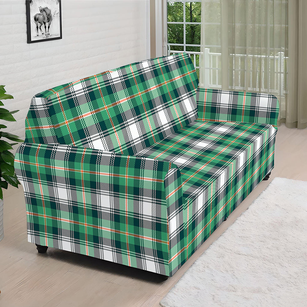 Saint Patrick's Day Tartan Pattern Print Sofa Cover