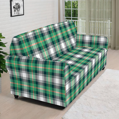 Saint Patrick's Day Tartan Pattern Print Sofa Cover