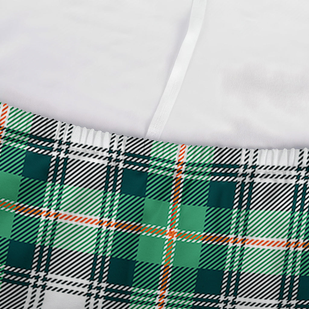Saint Patrick's Day Tartan Pattern Print Sofa Cover
