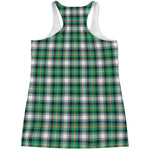 Saint Patrick's Day Tartan Pattern Print Women's Racerback Tank Top