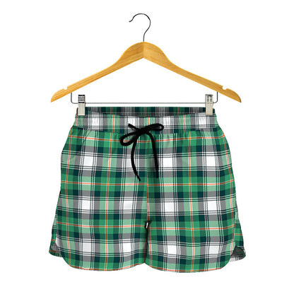 Saint Patrick's Day Tartan Pattern Print Women's Shorts