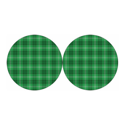 Saint Patrick's Day Tartan Print Car Coasters