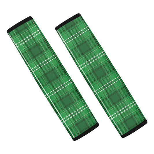 Saint Patrick's Day Tartan Print Car Seat Belt Covers