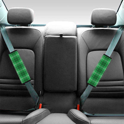 Saint Patrick's Day Tartan Print Car Seat Belt Covers