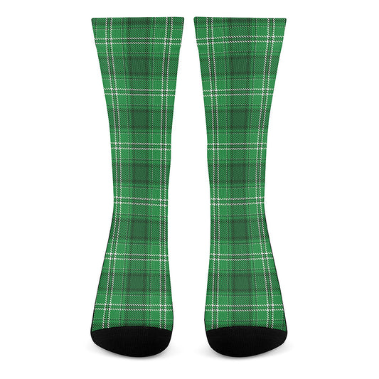 Saint Patrick's Day Tartan Print Crew Socks