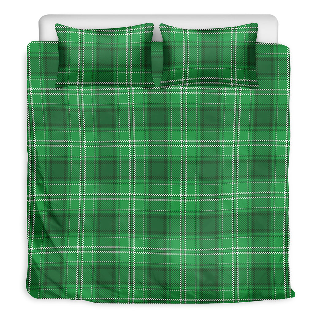 Saint Patrick's Day Tartan Print Duvet Cover Bedding Set
