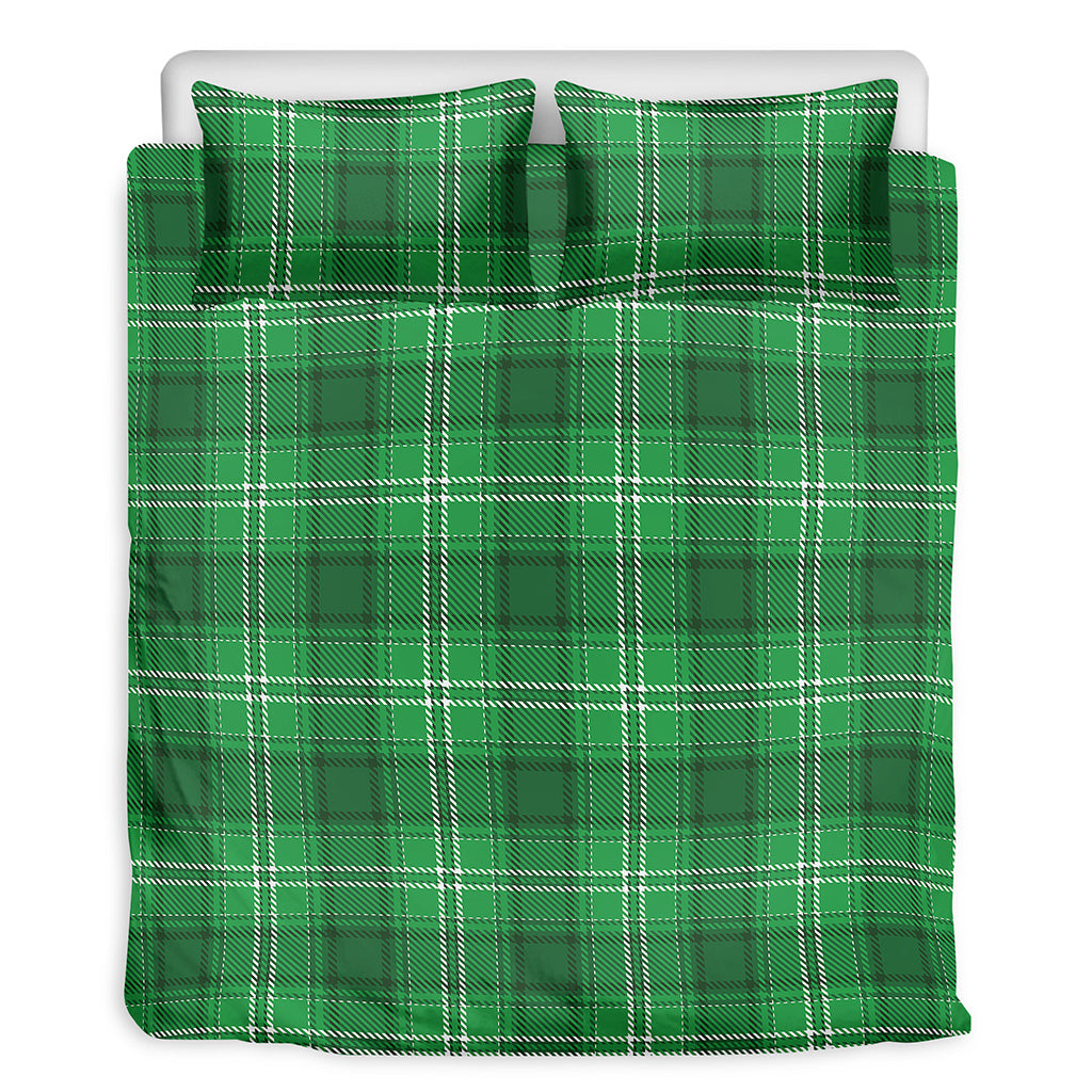 Saint Patrick's Day Tartan Print Duvet Cover Bedding Set