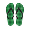 Saint Patrick's Day Tartan Print Flip Flops