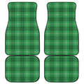 Saint Patrick's Day Tartan Print Front and Back Car Floor Mats