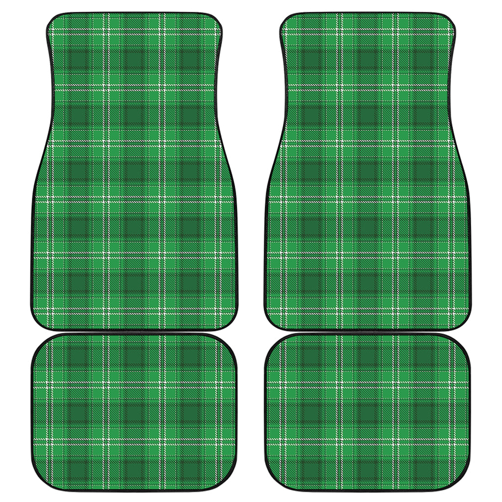 Saint Patrick's Day Tartan Print Front and Back Car Floor Mats