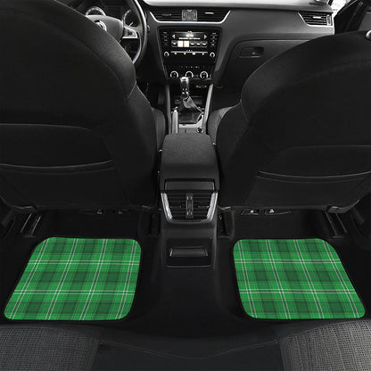 Saint Patrick's Day Tartan Print Front and Back Car Floor Mats