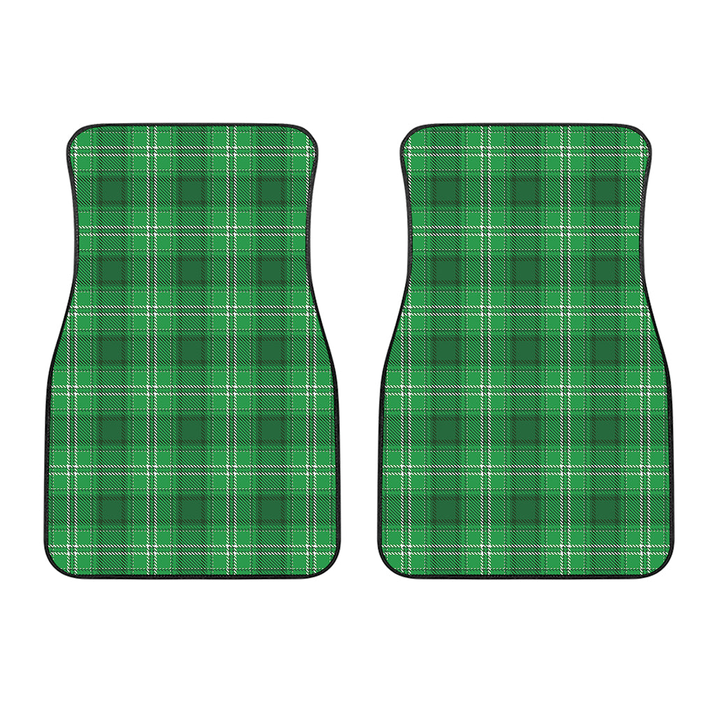 Saint Patrick's Day Tartan Print Front Car Floor Mats