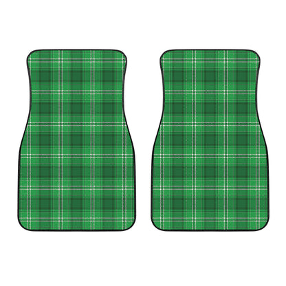 Saint Patrick's Day Tartan Print Front Car Floor Mats
