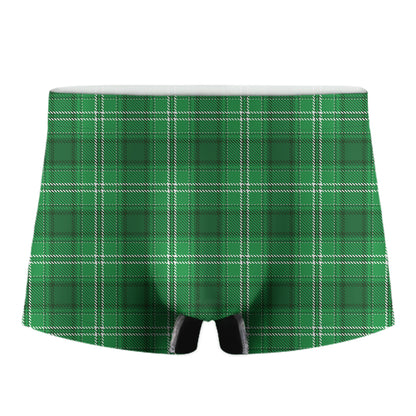 Saint Patrick's Day Tartan Print Men's Boxer Briefs