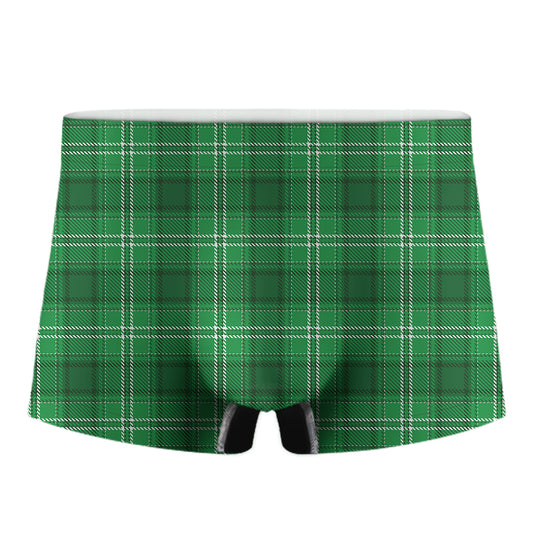 Saint Patrick's Day Tartan Print Men's Boxer Briefs