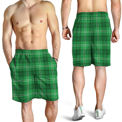 Saint Patrick's Day Tartan Print Men's Shorts