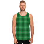Saint Patrick's Day Tartan Print Men's Tank Top
