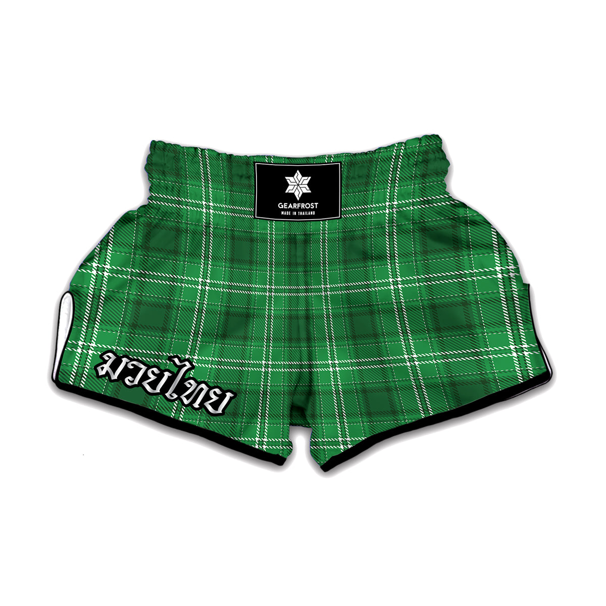 Saint Patrick's Day Tartan Print Muay Thai Boxing Shorts