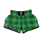 Saint Patrick's Day Tartan Print Muay Thai Boxing Shorts
