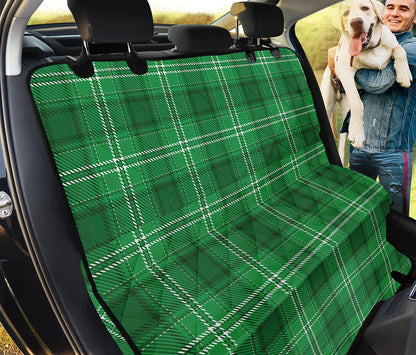 Saint Patrick's Day Tartan Print Pet Car Back Seat Cover