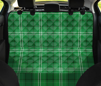 Saint Patrick's Day Tartan Print Pet Car Back Seat Cover
