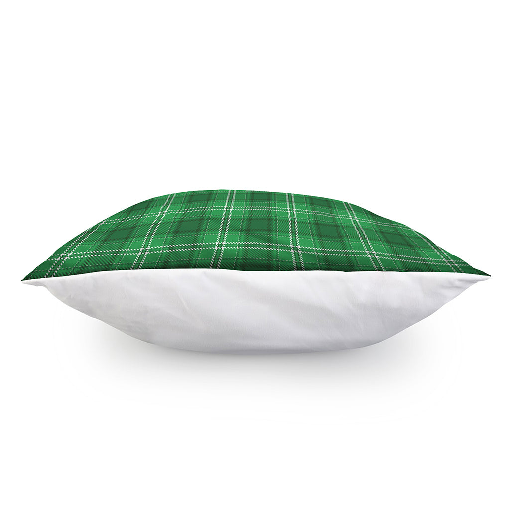Saint Patrick's Day Tartan Print Pillow Cover