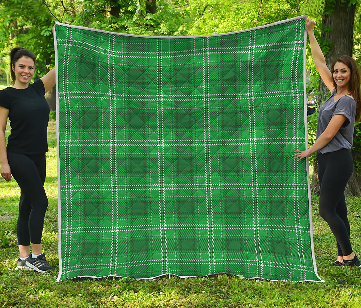 Saint Patrick's Day Tartan Print Quilt