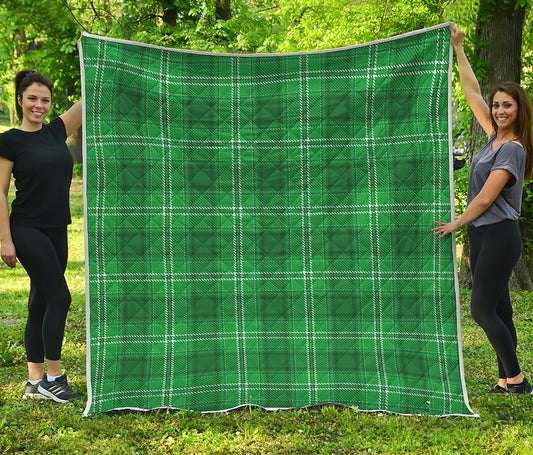 Saint Patrick's Day Tartan Print Quilt