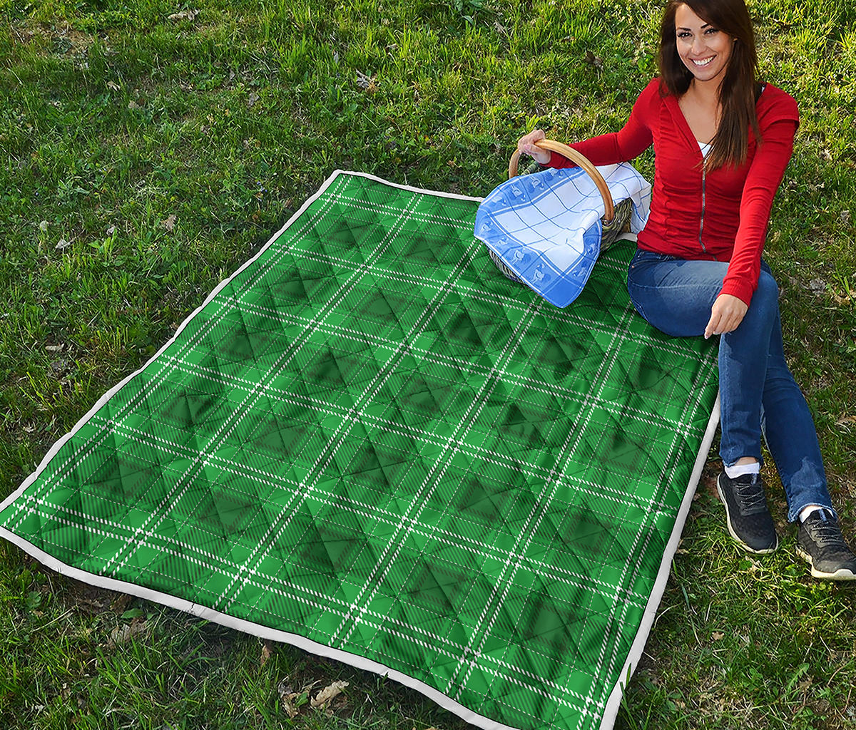 Saint Patrick's Day Tartan Print Quilt