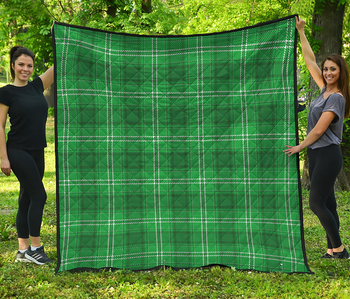 Saint Patrick's Day Tartan Print Quilt