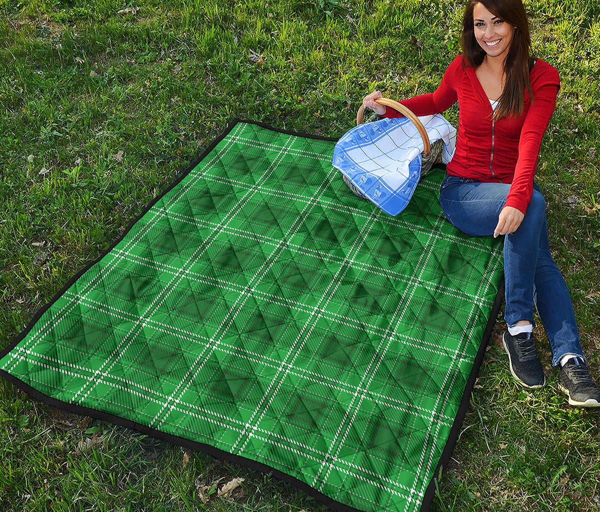 Saint Patrick's Day Tartan Print Quilt